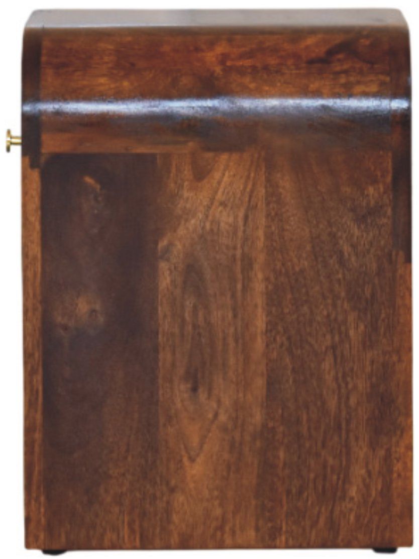 Artisan - Mini Darcy Chestnut Nightstand With Curved Edges