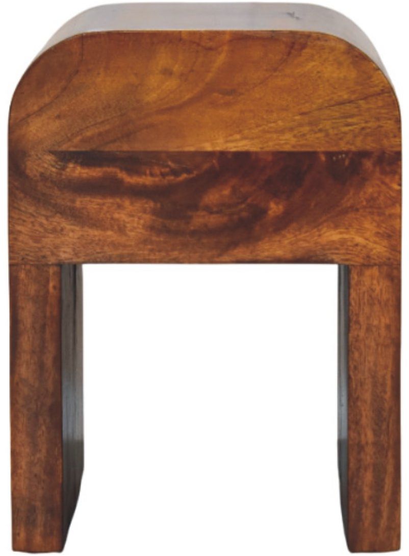 Artisan - Mini Darcy Chestnut Nightstand With Curved Edges