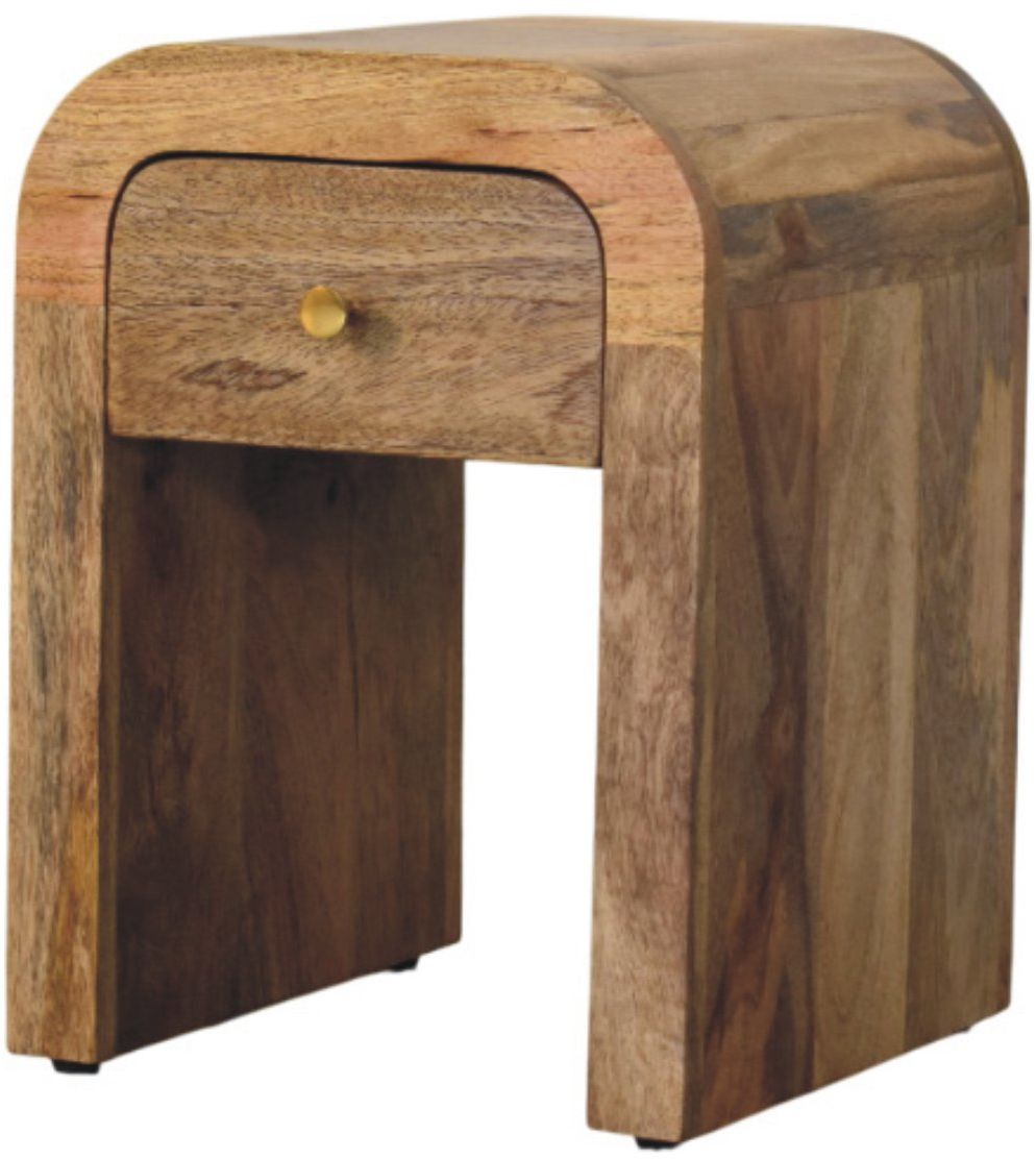 Artisan - Mini Darcy Oak-Ish Nightstand With Curved Edges
