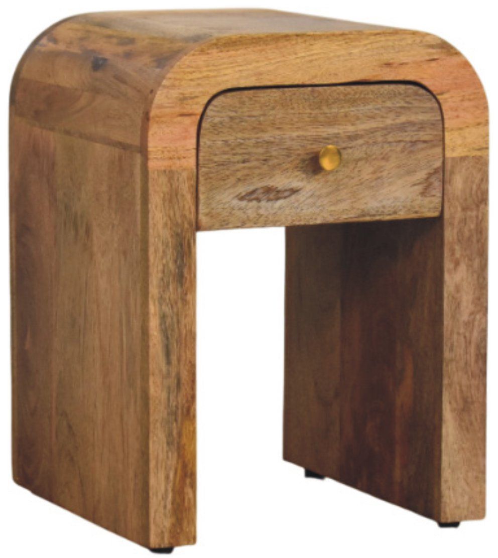 Artisan - Mini Darcy Oak-Ish Nightstand With Curved Edges