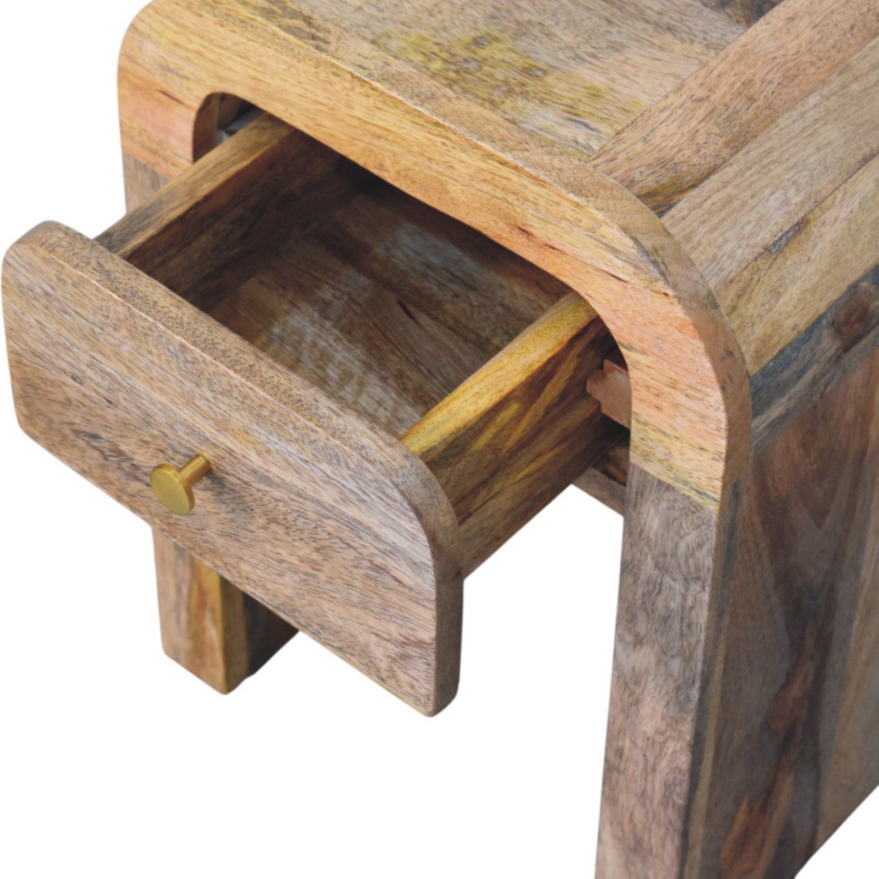 Artisan - Mini Darcy Oak-Ish Nightstand With Curved Edges