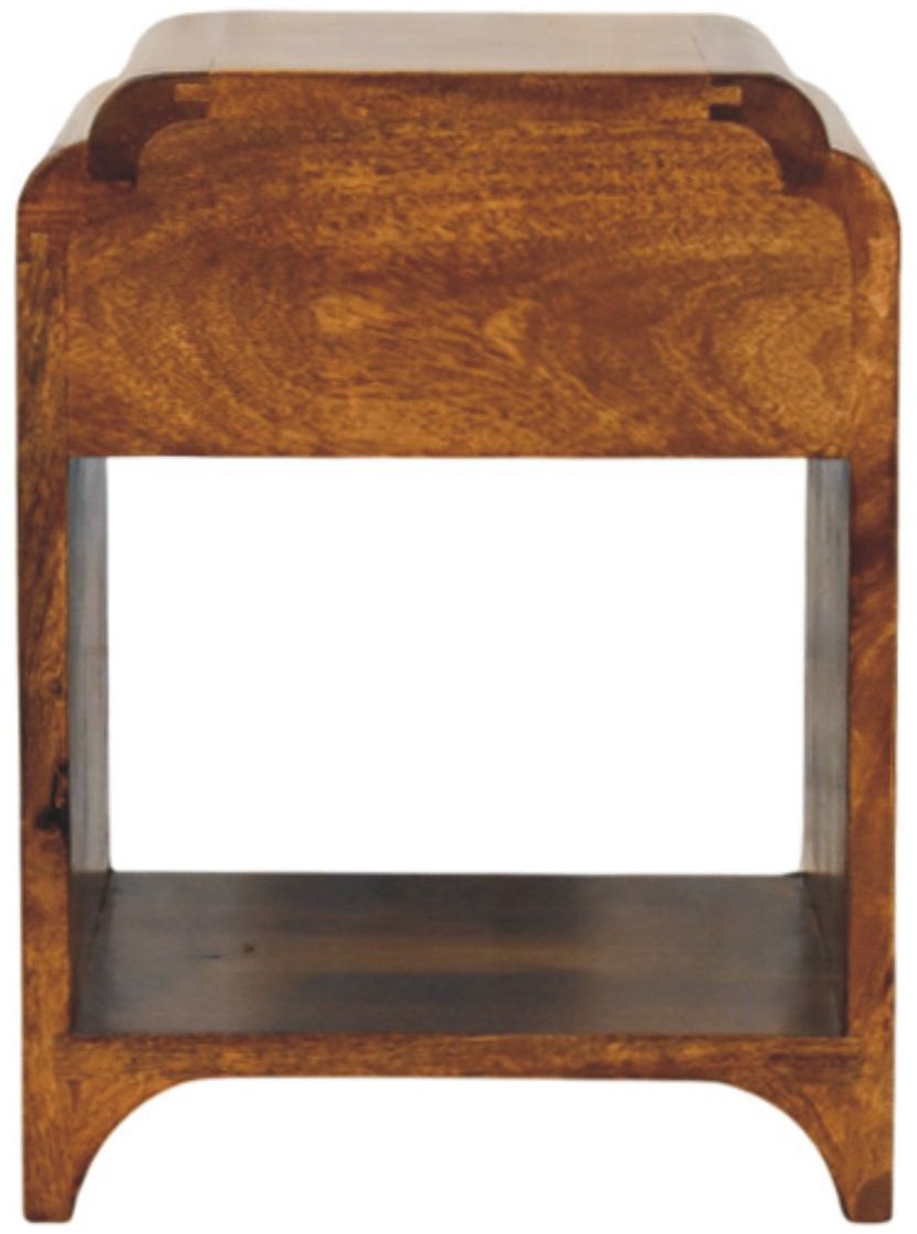 Artisan - Newton Mini Chestnut Nightstand With A Drawer And Open Shelf