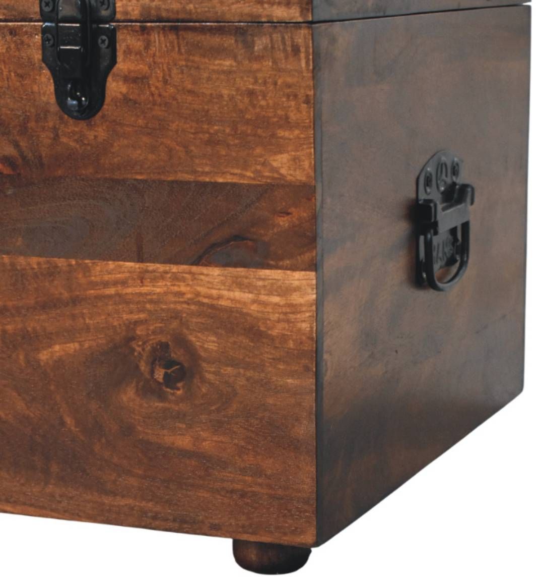 Artisan - Brown Buffalo Hide Leather Storage Trunk