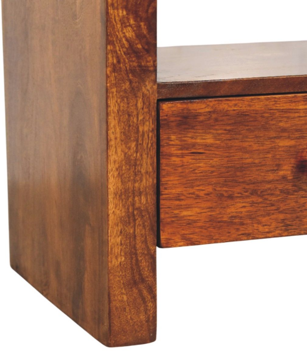 Artisan - Darcy 3 Drawer Open Shelf Chestnut Media Unit