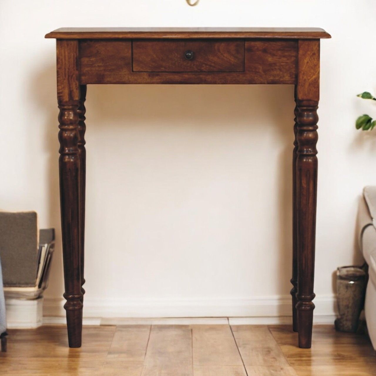 Artisan - Turned Legs 1 Drawer Chestnut Console