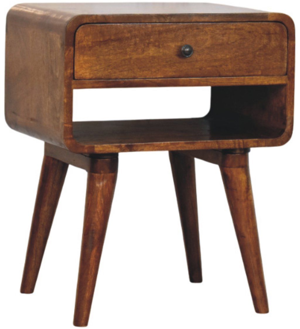 Artisan - Avora Chestnut Nightstand With Drawer And Open Slot