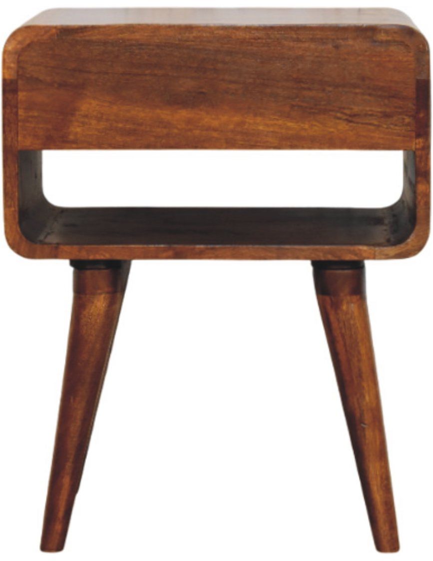 Artisan - Avora Chestnut Nightstand With Drawer And Open Slot