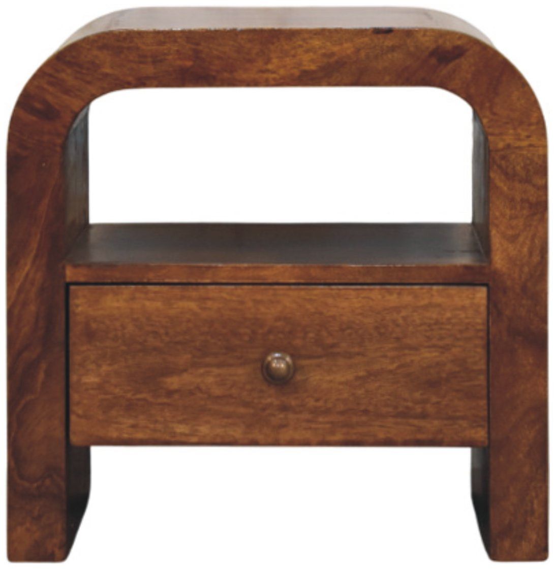 Artisan - Darcy Chestnut Nightstand With Drawer And Open Shelf