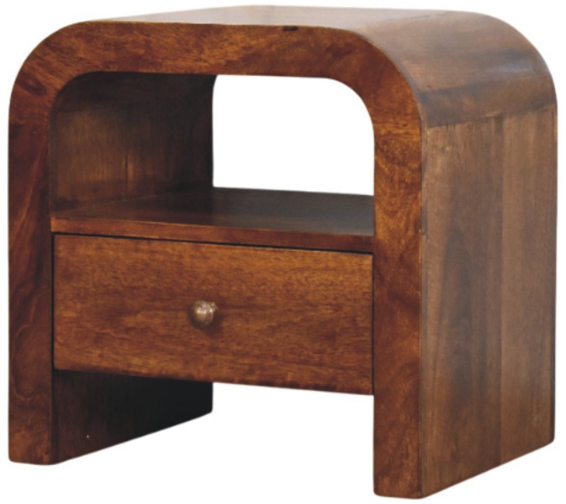 Artisan - Darcy Chestnut Nightstand With Drawer And Open Shelf