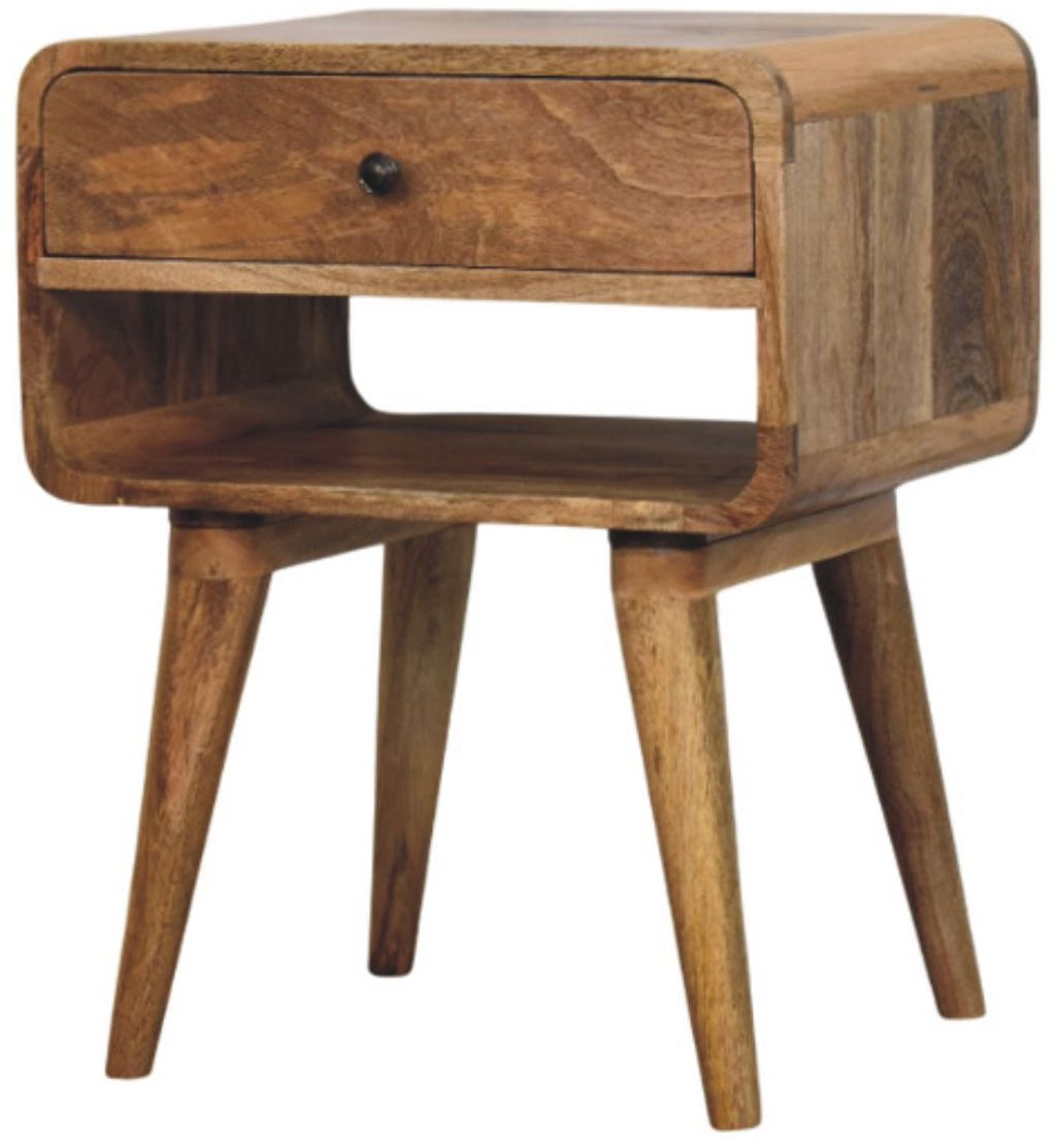 Artisan - Avora Oak-Ish Nightstand With Drawer And Open Slot