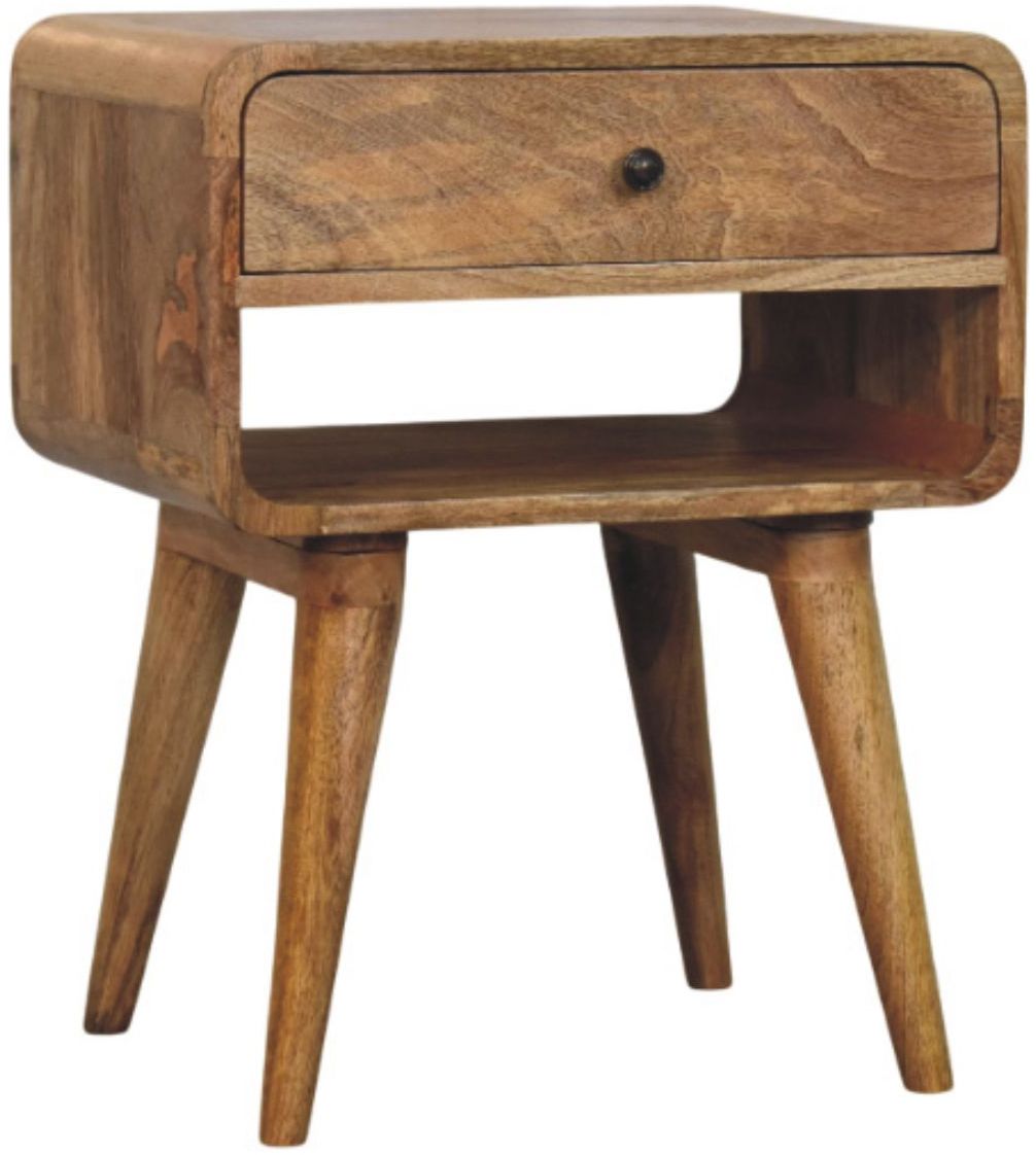 Artisan - Avora Oak-Ish Nightstand With Drawer And Open Slot