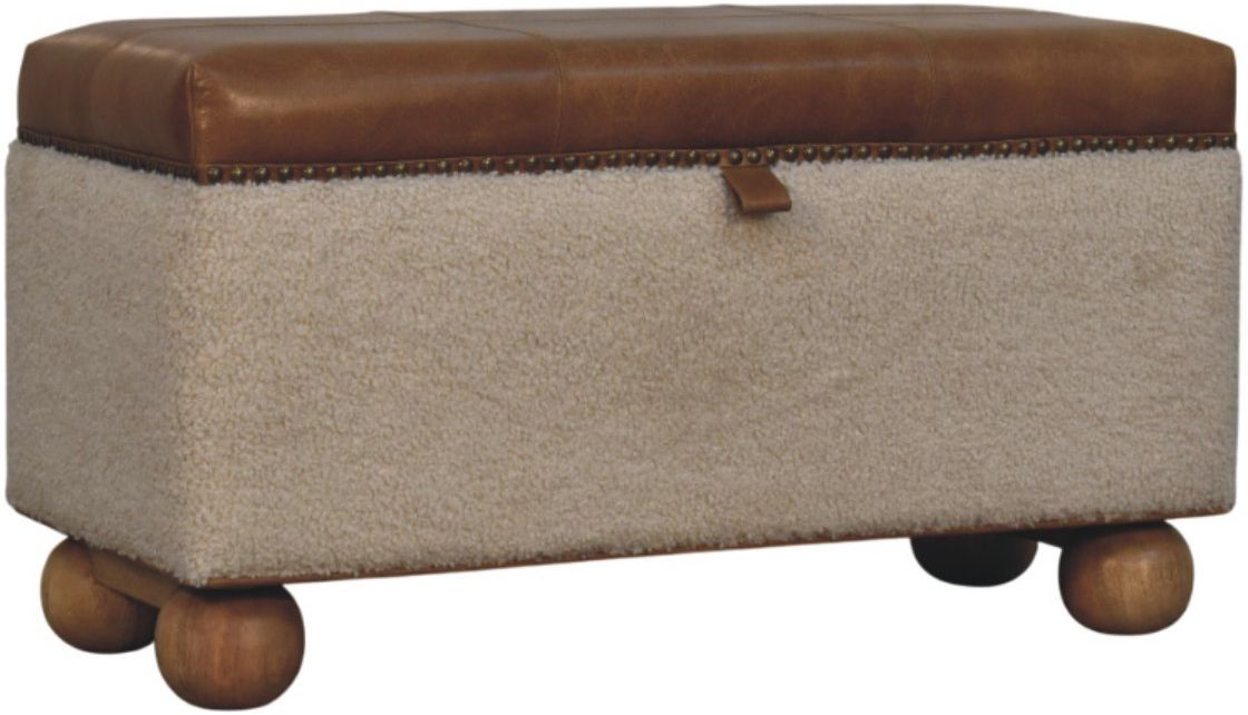 Artisan - Boucle Lid- Up Storage Ottoman