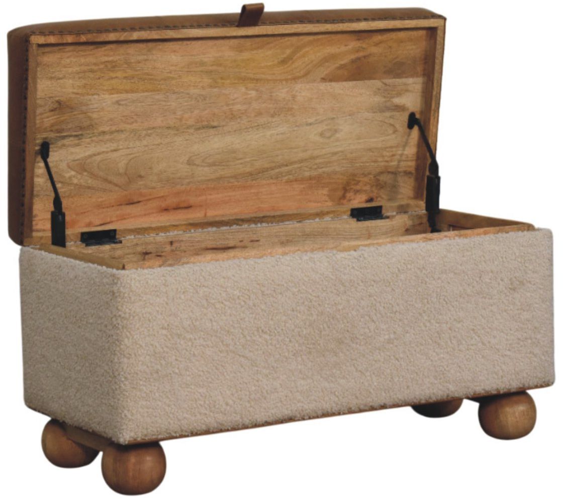 Artisan - Boucle Lid- Up Storage Ottoman