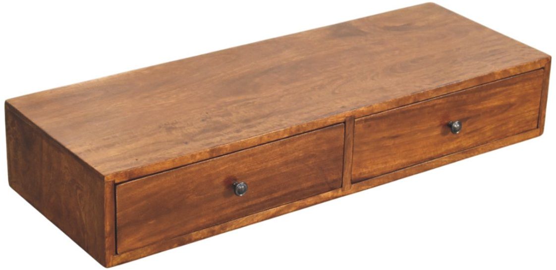 Artisan - Lunar 2 Drawer Chestnut Wall Mounted Console