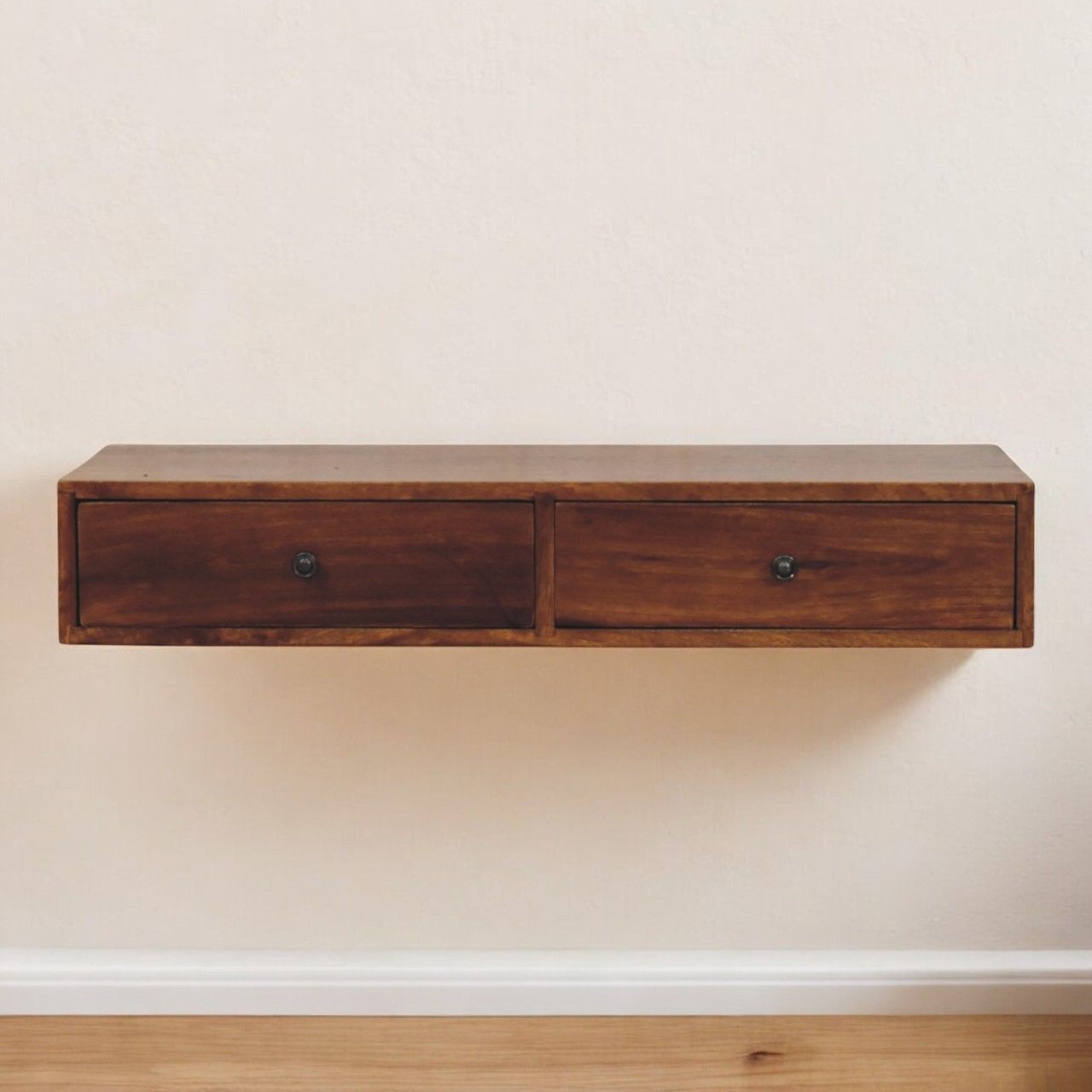 Artisan - Lunar 2 Drawer Chestnut Wall Mounted Console