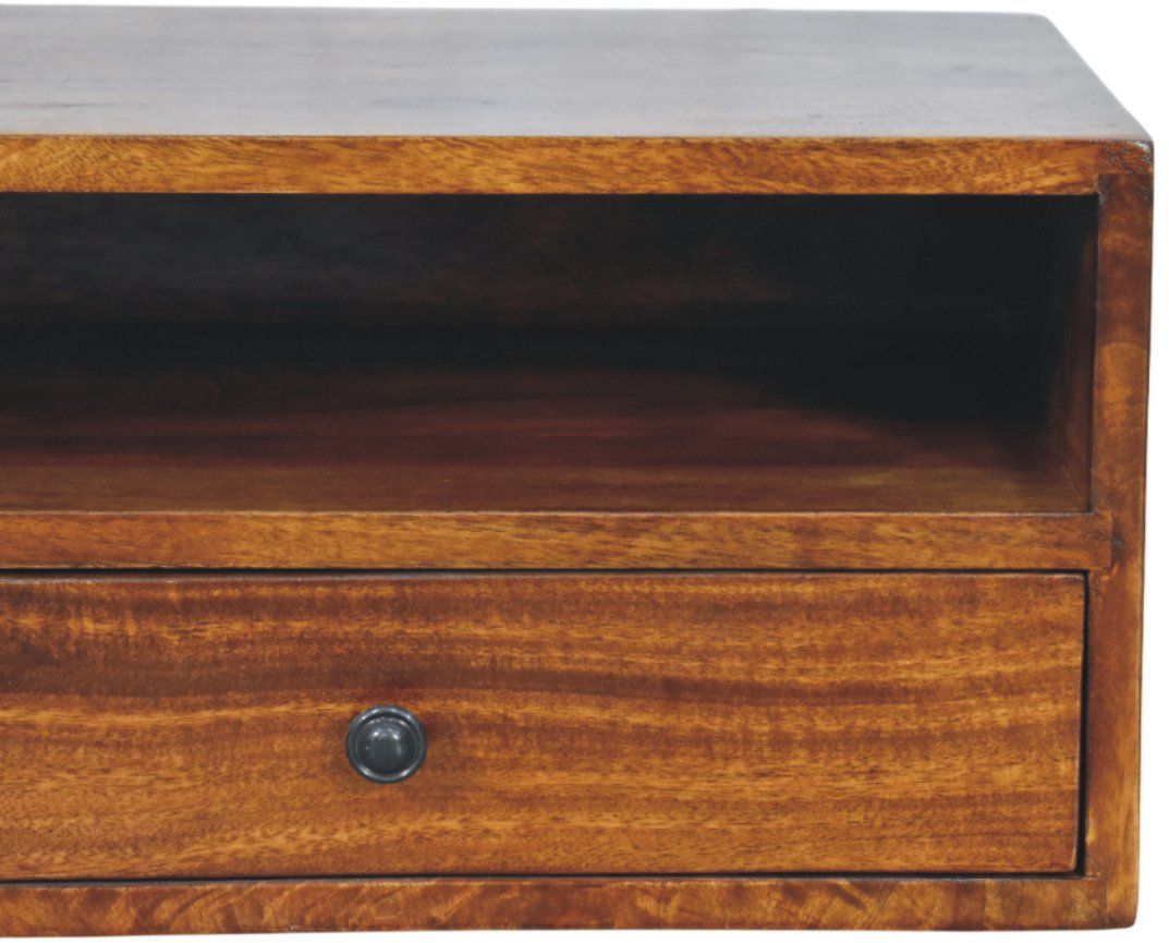 Artisan - Lunar 2 Drawer Chestnut Wall Mounted Media Unit