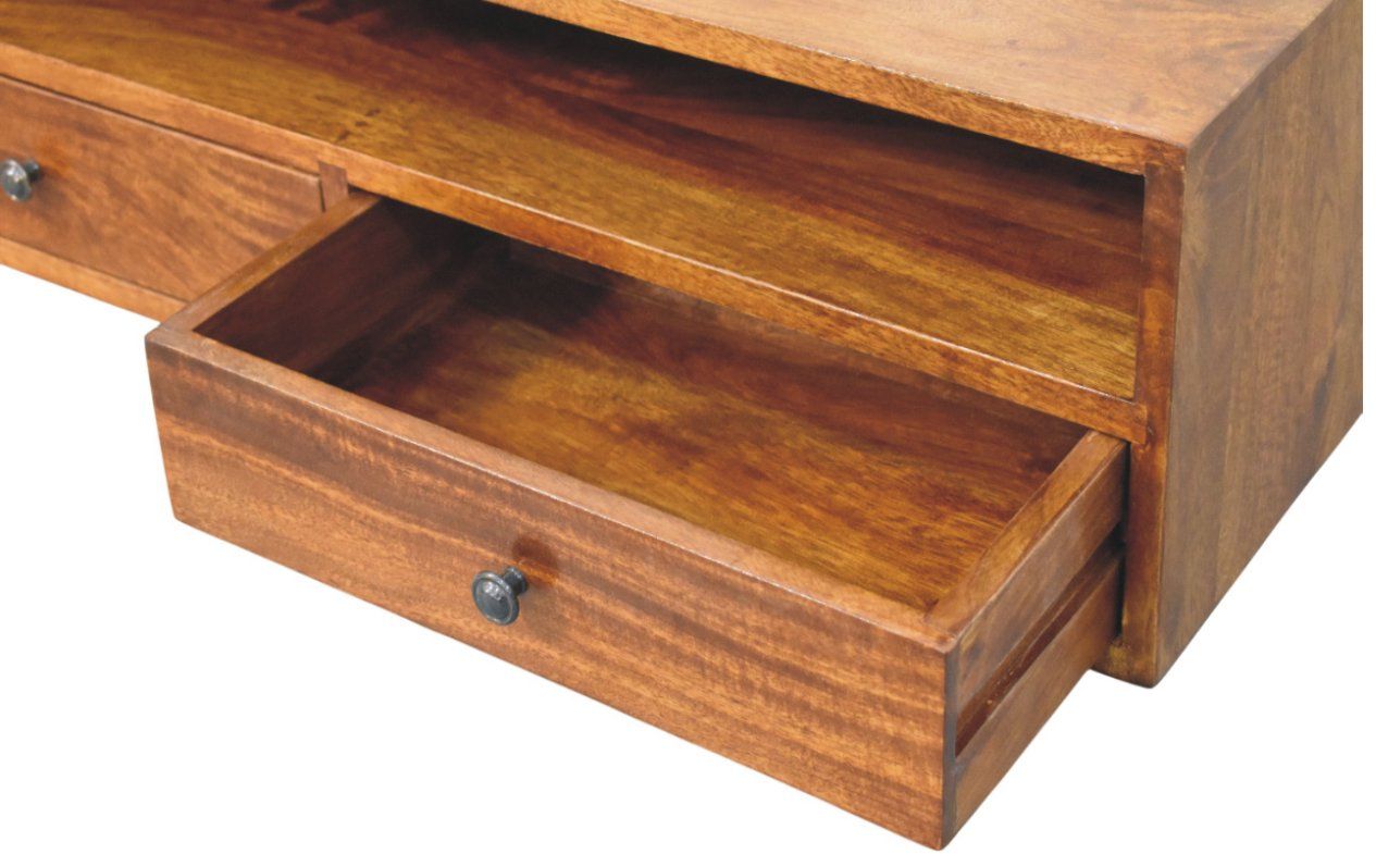 Artisan - Lunar 2 Drawer Chestnut Wall Mounted Media Unit