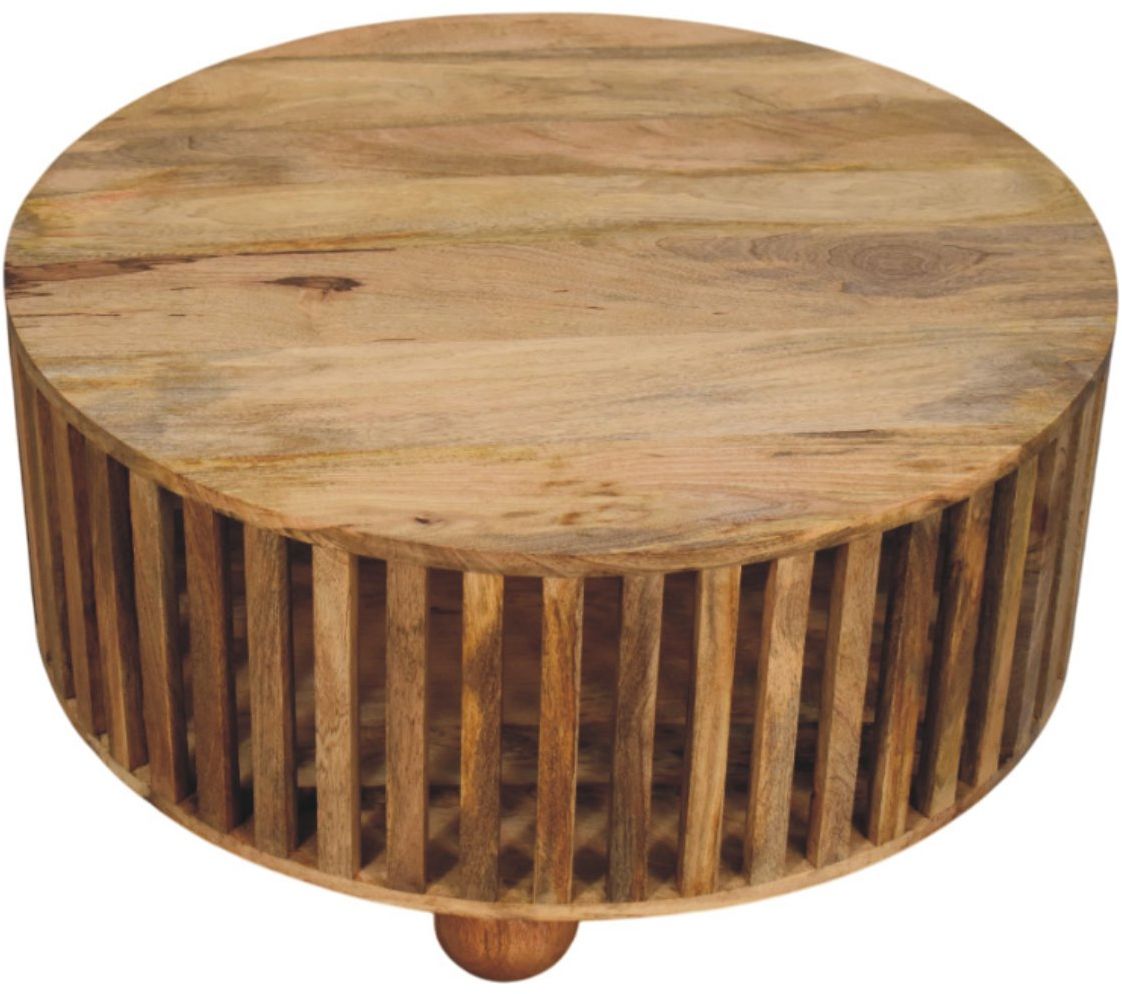 Artisan - Slatted Round Oak-Ish Coffee Table