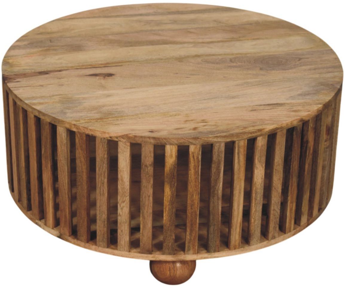 Artisan - Slatted Round Oak-Ish Coffee Table
