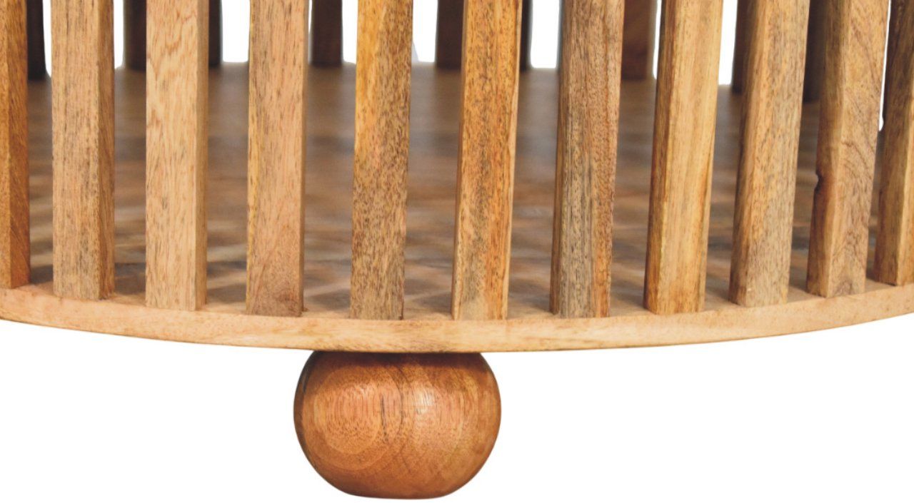 Artisan - Slatted Round Oak-Ish Coffee Table