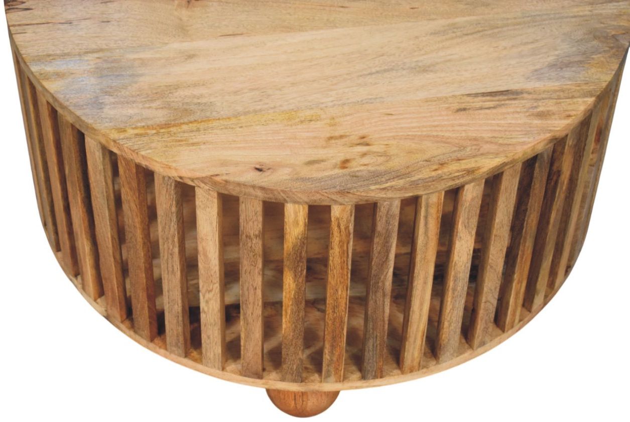 Artisan - Slatted Round Oak-Ish Coffee Table