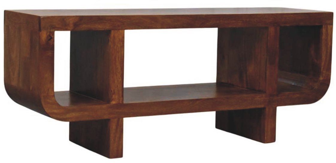 Artisan - Orion Curved Chestnut Media Unit