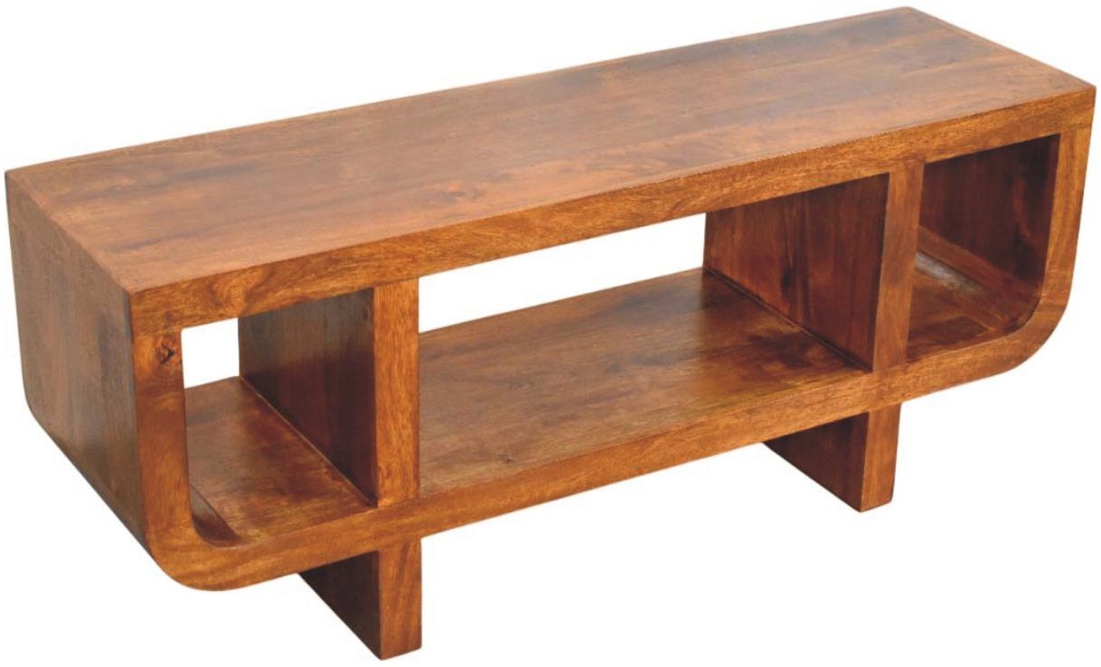 Artisan - Orion Curved Chestnut Media Unit
