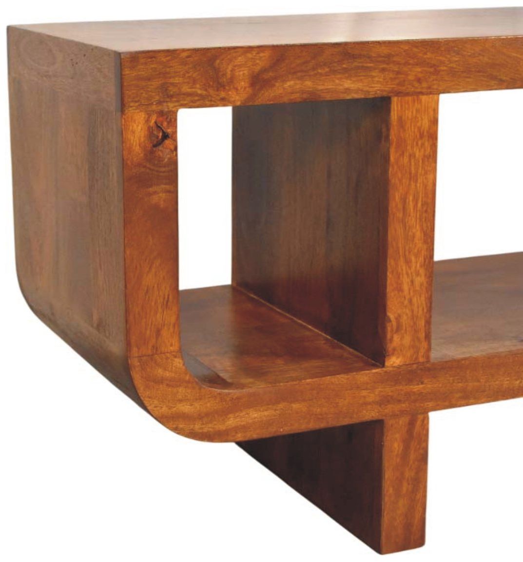 Artisan - Orion Curved Chestnut Media Unit