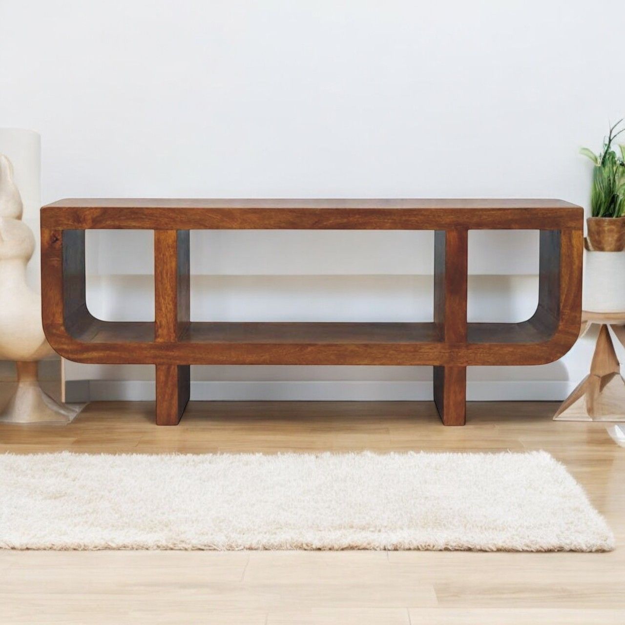 Artisan - Orion Curved Chestnut Media Unit