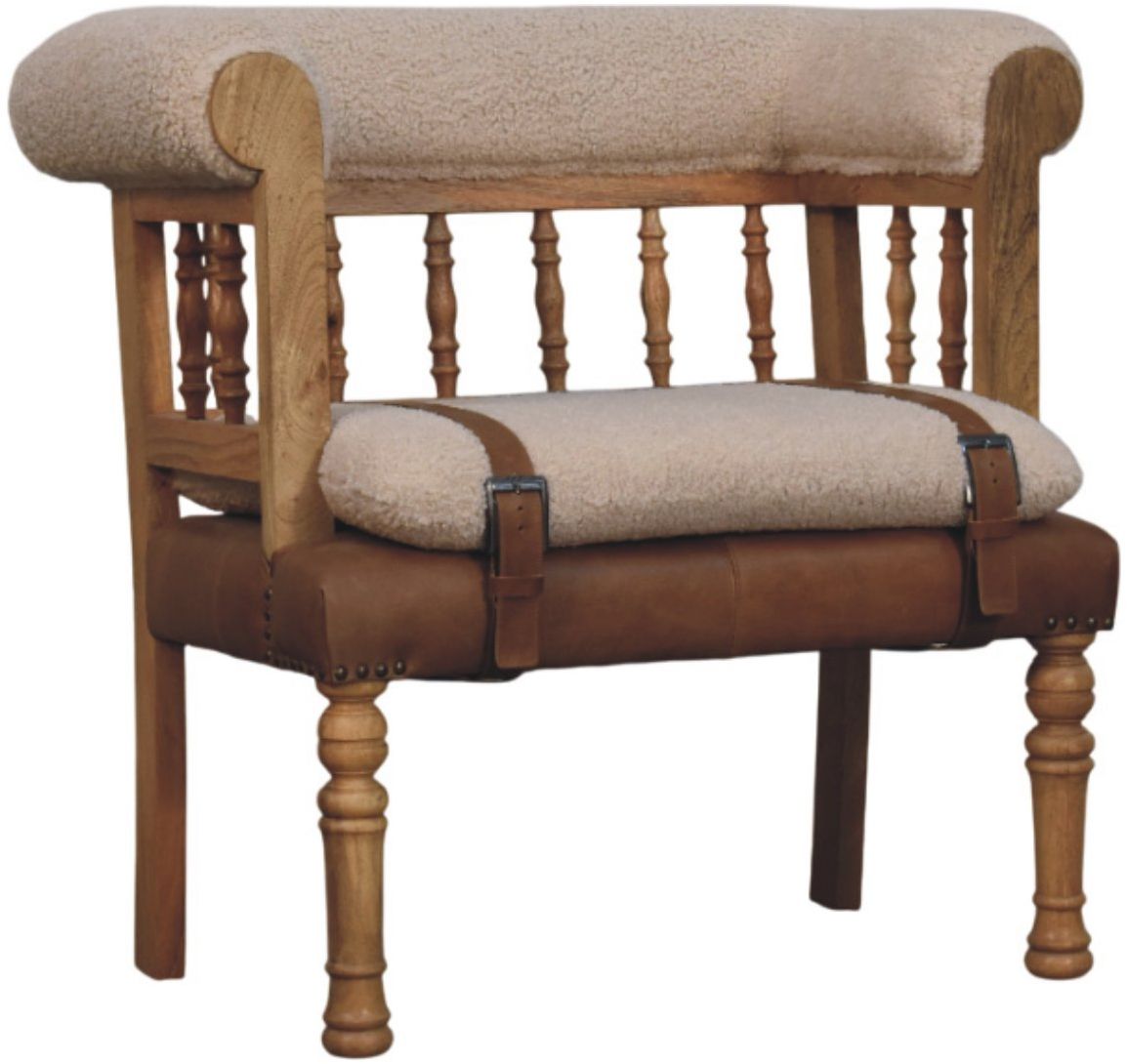Artisan - Strapped Hallway Boucle Bench