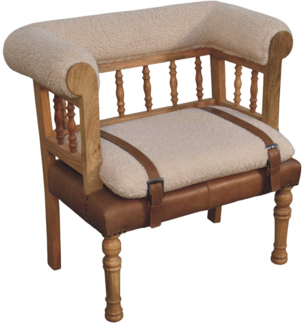 Artisan - Strapped Hallway Boucle Bench