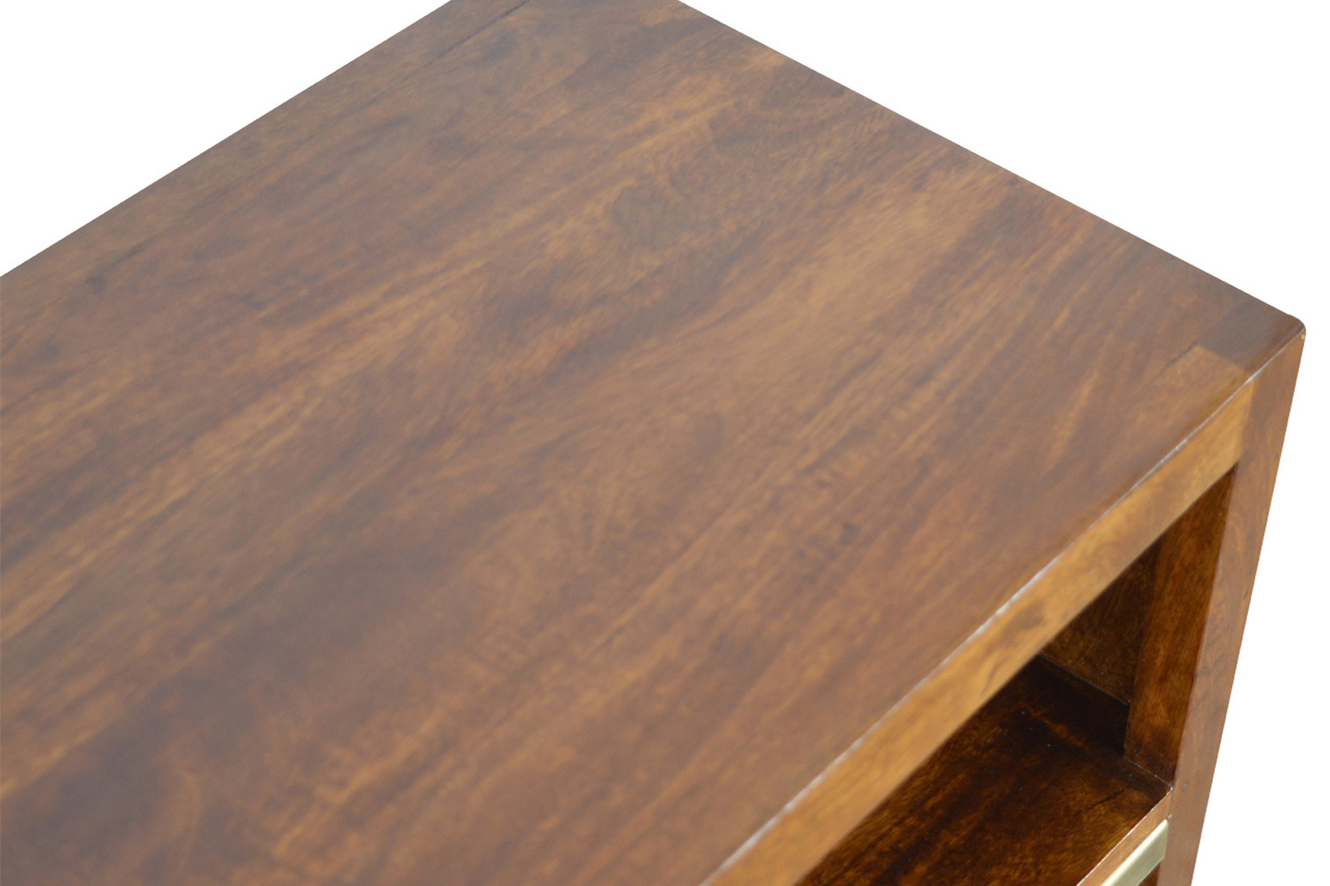 Artisan - Media Unit with Gold Bar in Chestnut