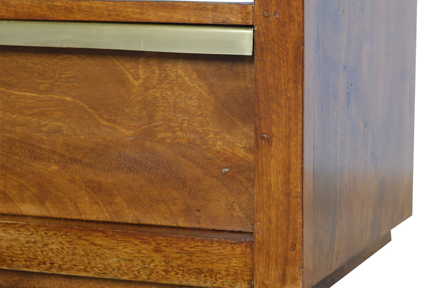 Artisan - Media Unit with Gold Bar in Chestnut