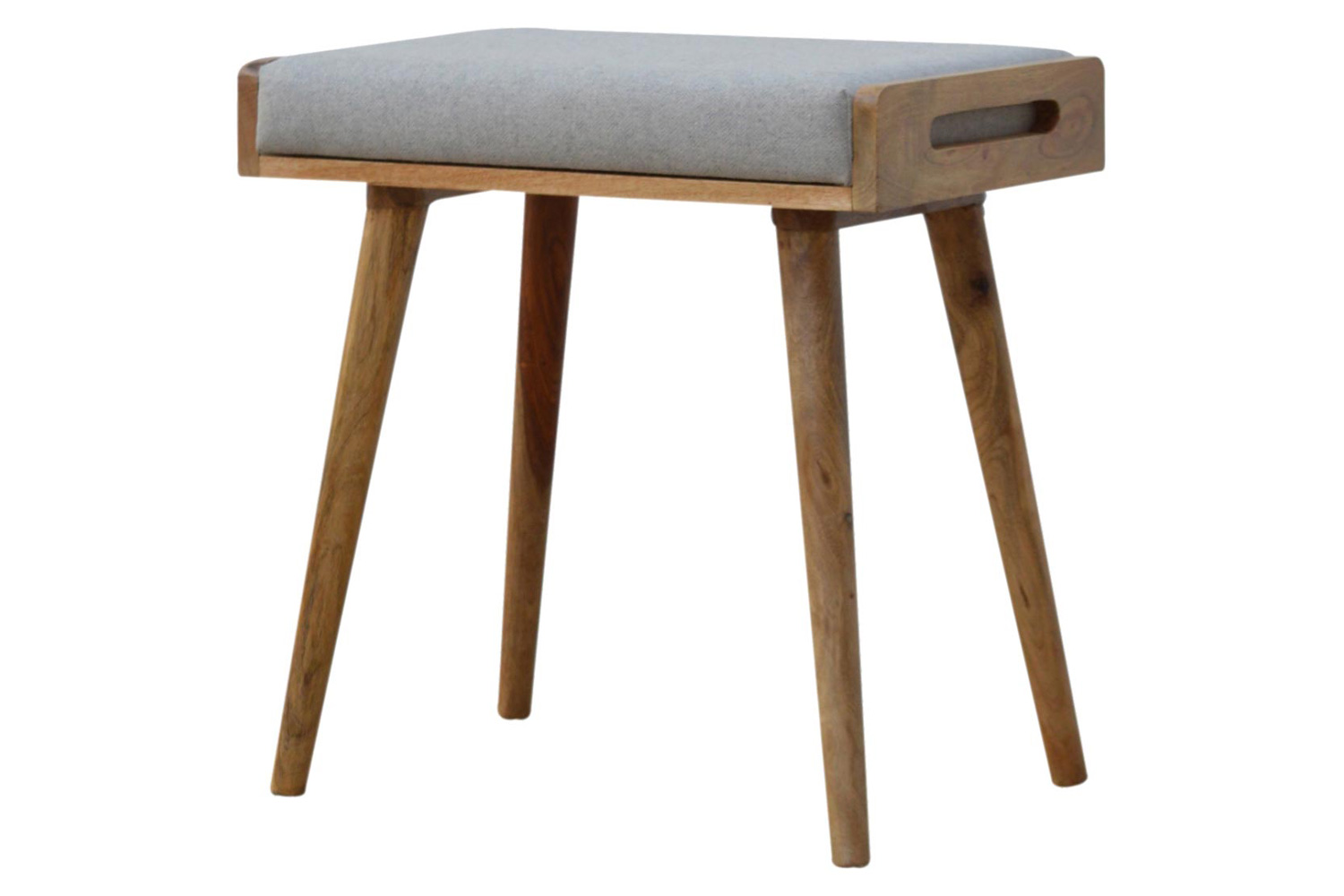 Artisan Tray Style Footstool - Gray Tweed