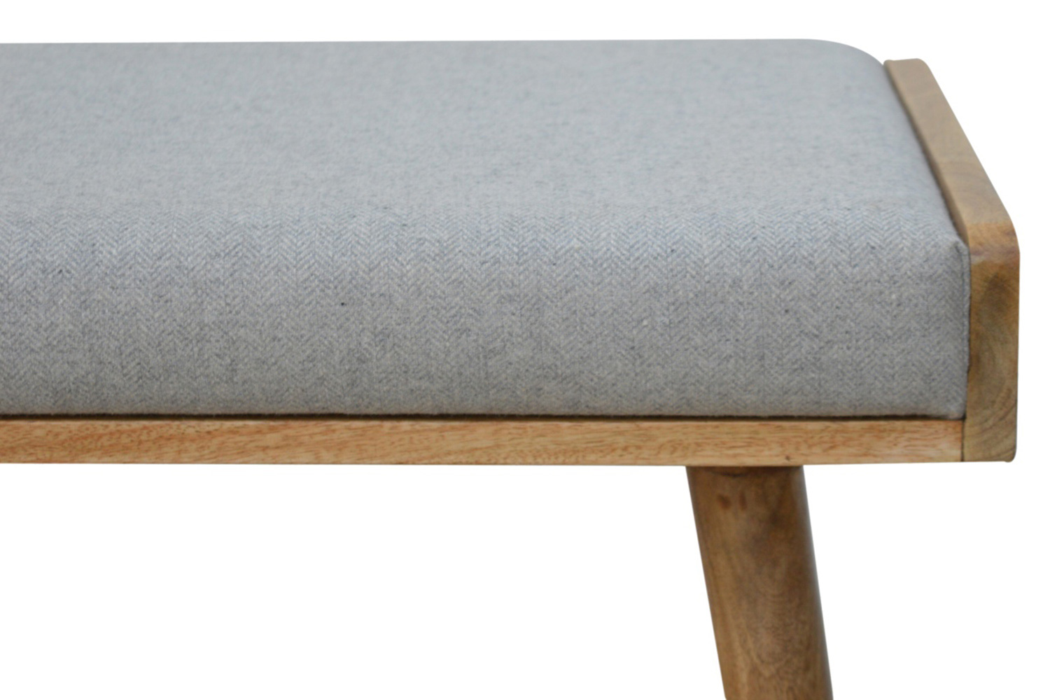 Artisan Tray Style Footstool - Gray Tweed