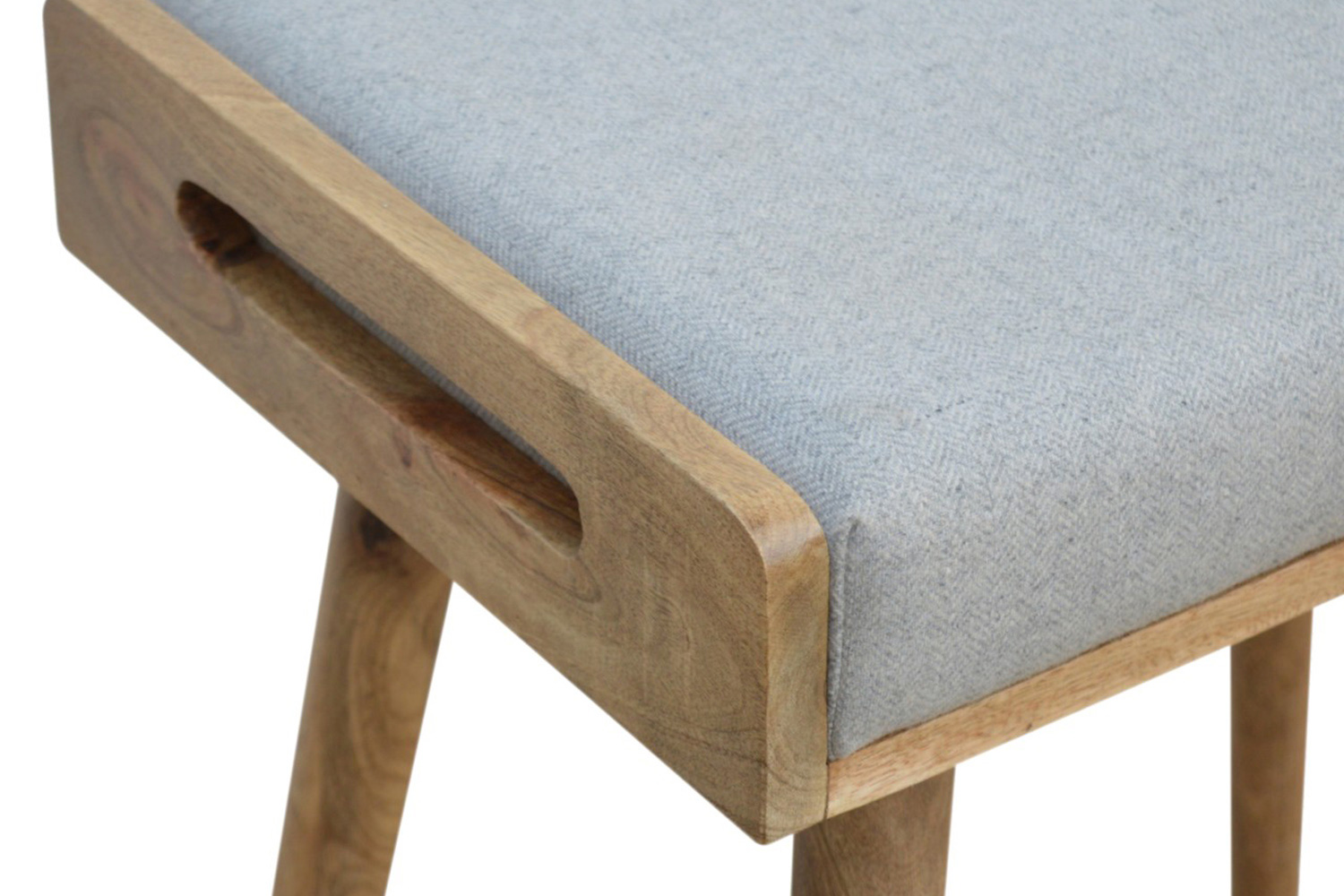 Artisan Tray Style Footstool - Gray Tweed