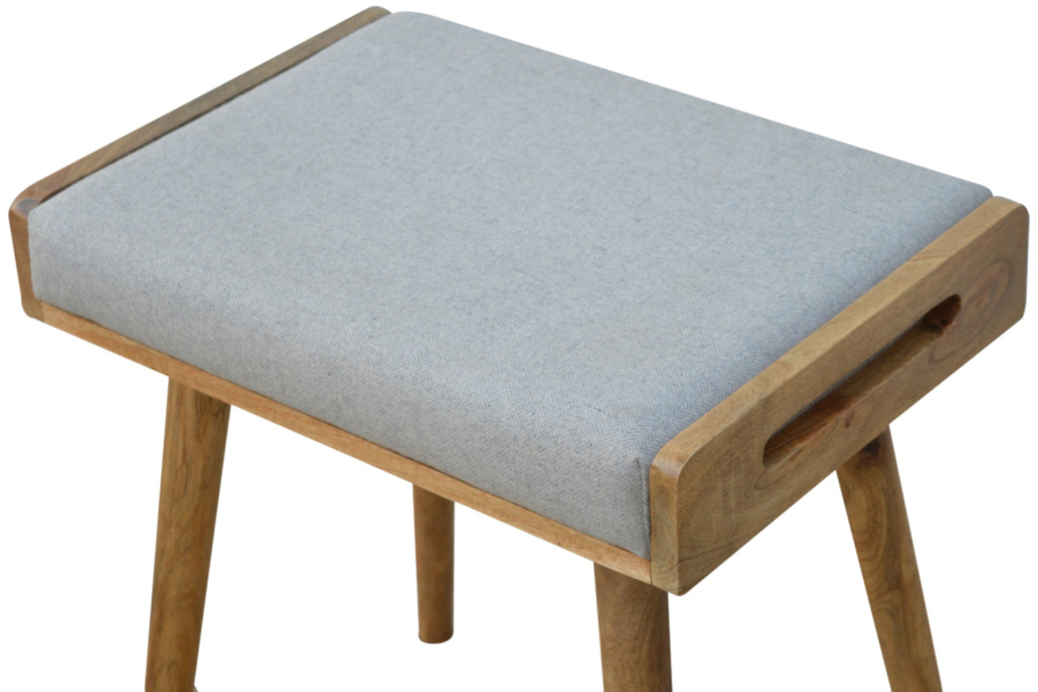 Artisan Tray Style Footstool - Gray Tweed