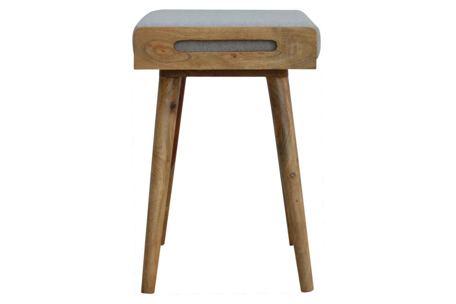 Artisan Tray Style Footstool - Gray Tweed