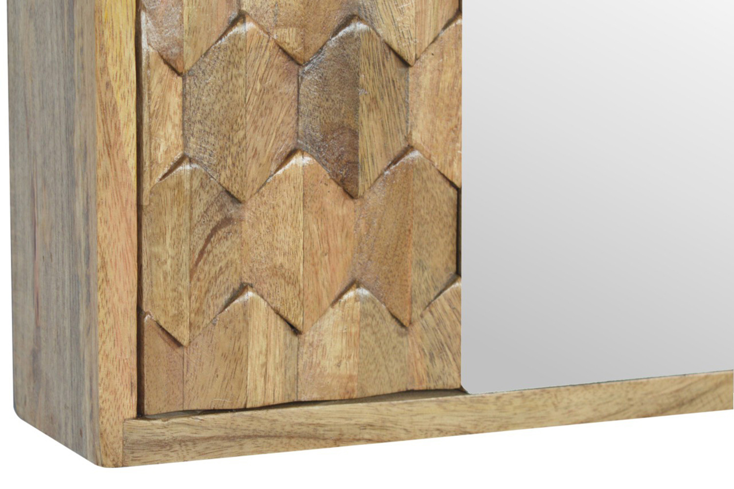 Artisan - Pineapple Carved Sliding Wall Mirror Cabinet
