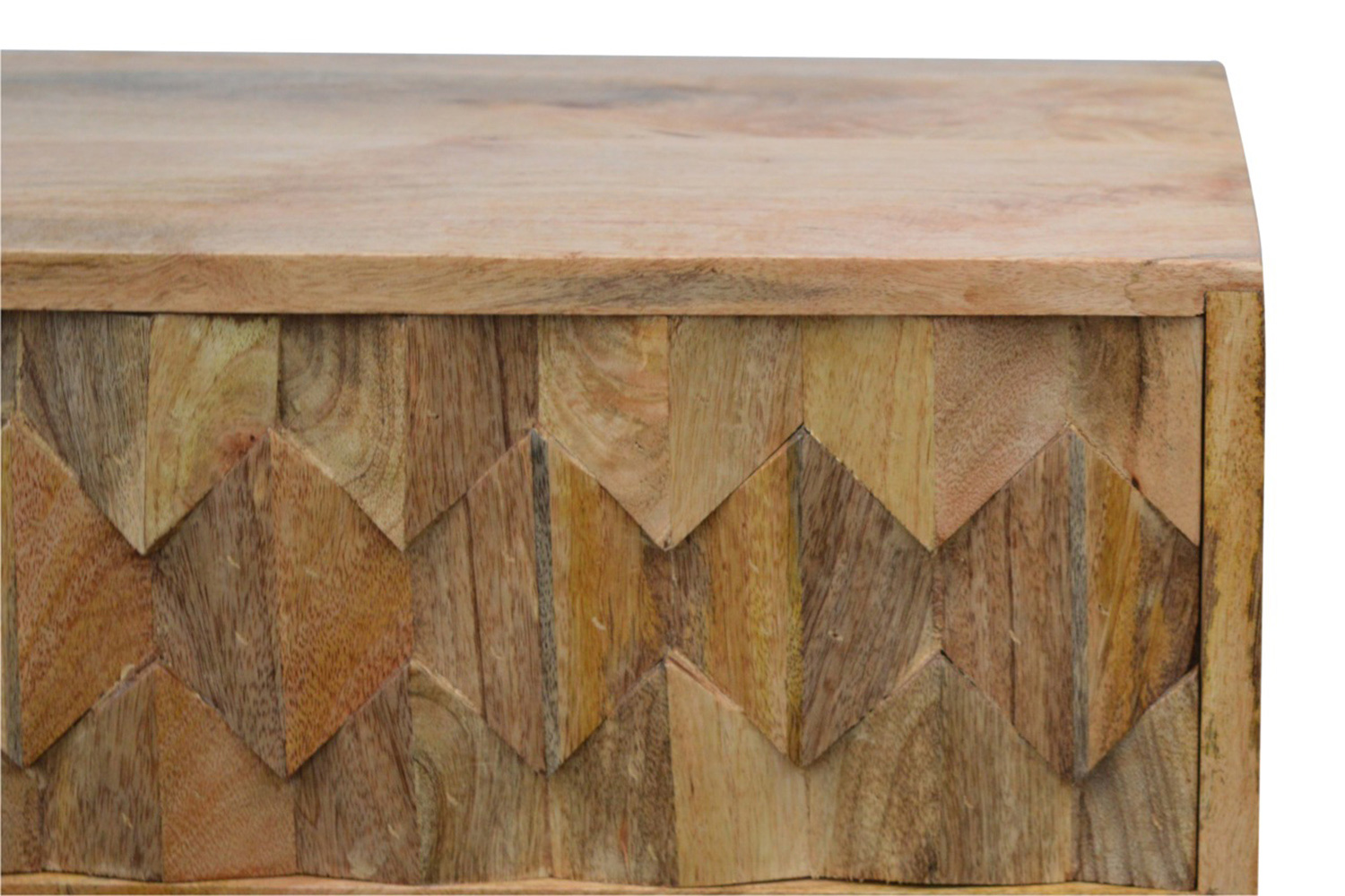 Artisan - Pineapple Carved Media Unit in Oak-ish