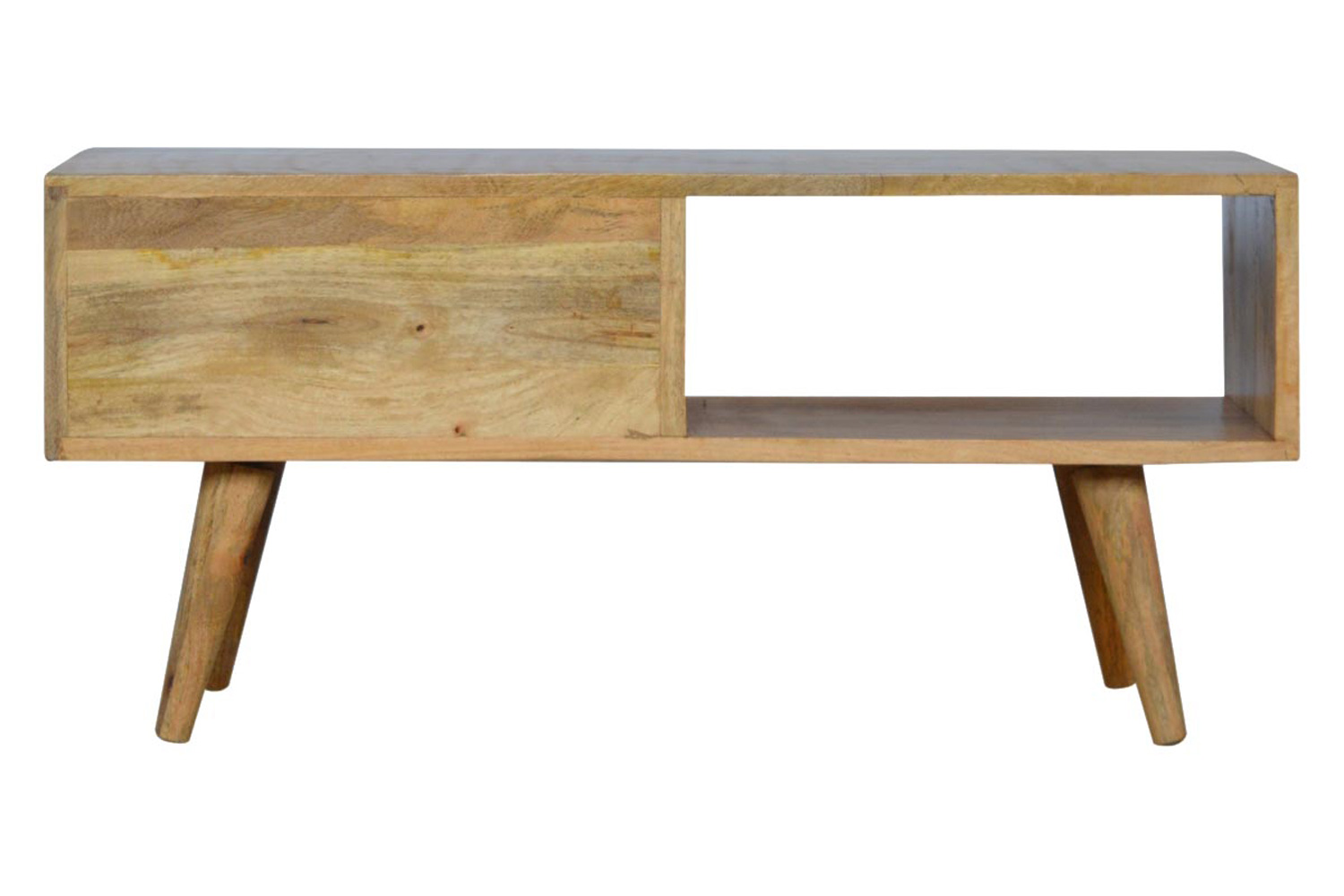 Artisan - Pineapple Carved Media Unit in Oak-ish