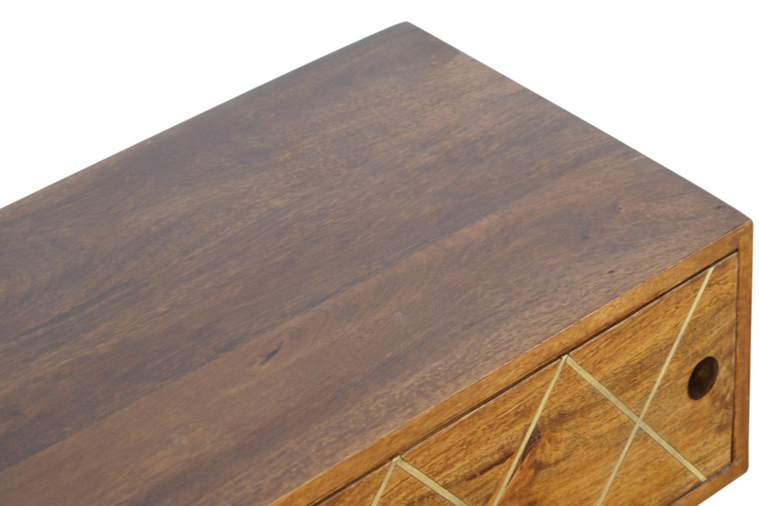 Artisan - Sliding Brass Inlay Media Unit