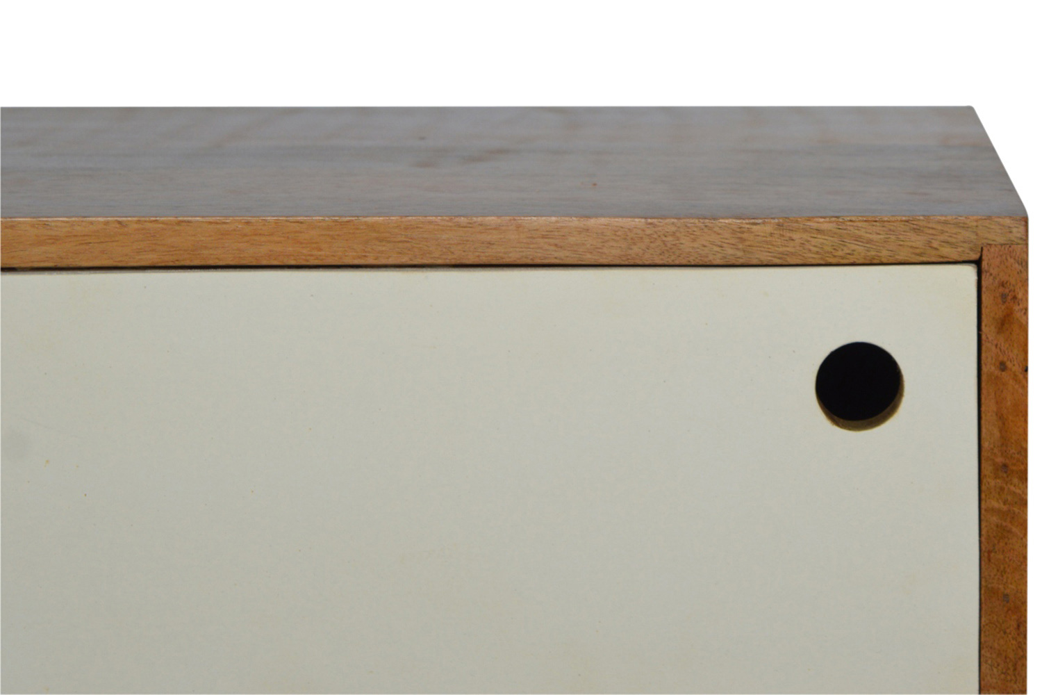 Artisan - Media Unit with White Painted Sliding Door