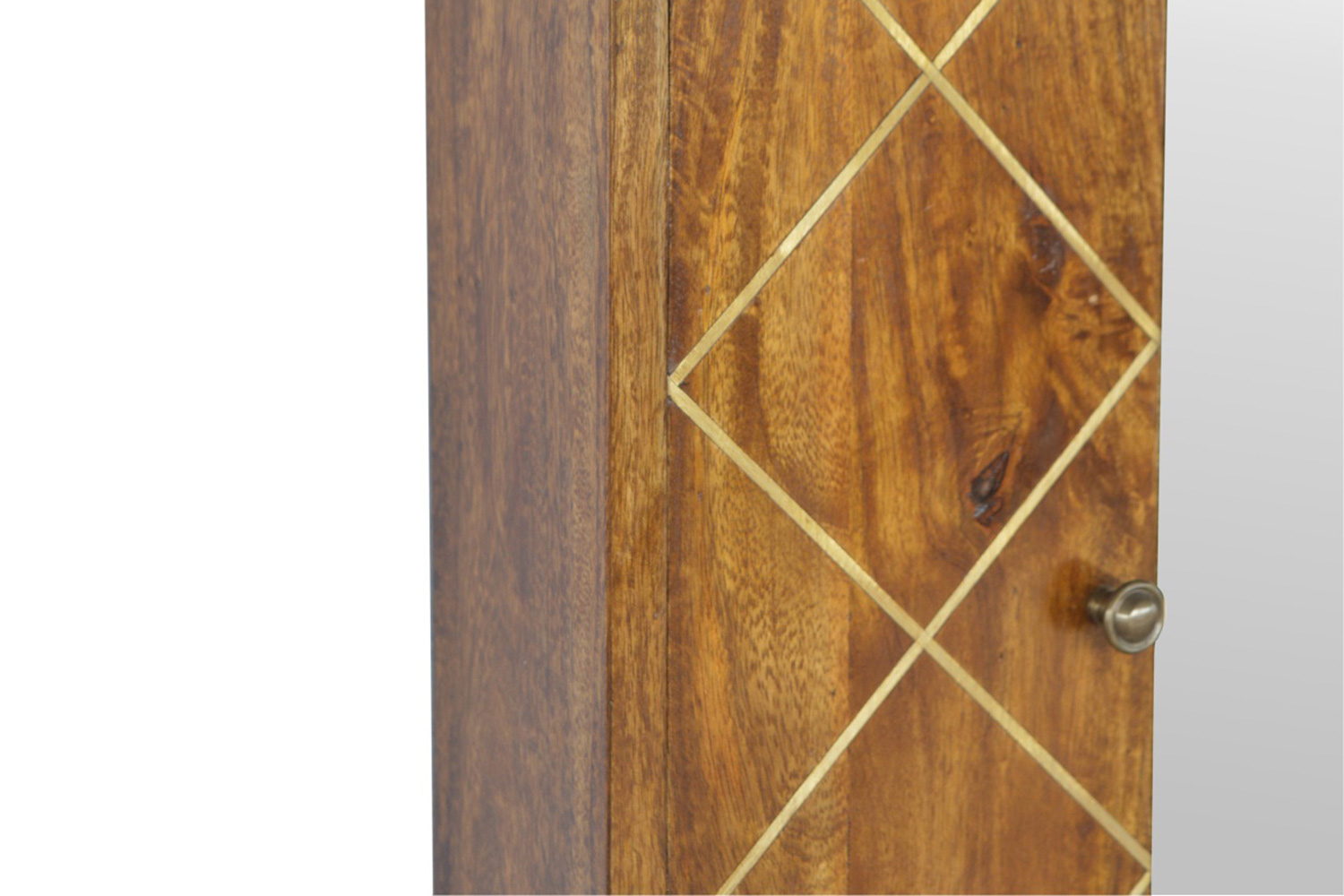 Artisan - Sliding Brass Inlay Wall Mirror Cabinet