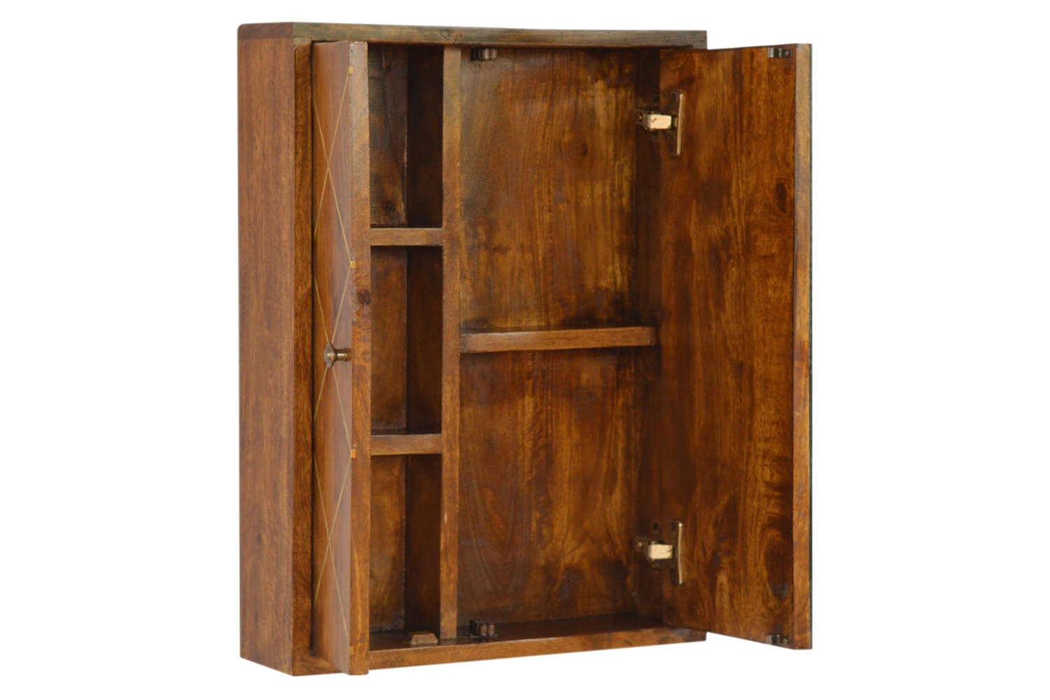 Artisan - Sliding Brass Inlay Wall Mirror Cabinet