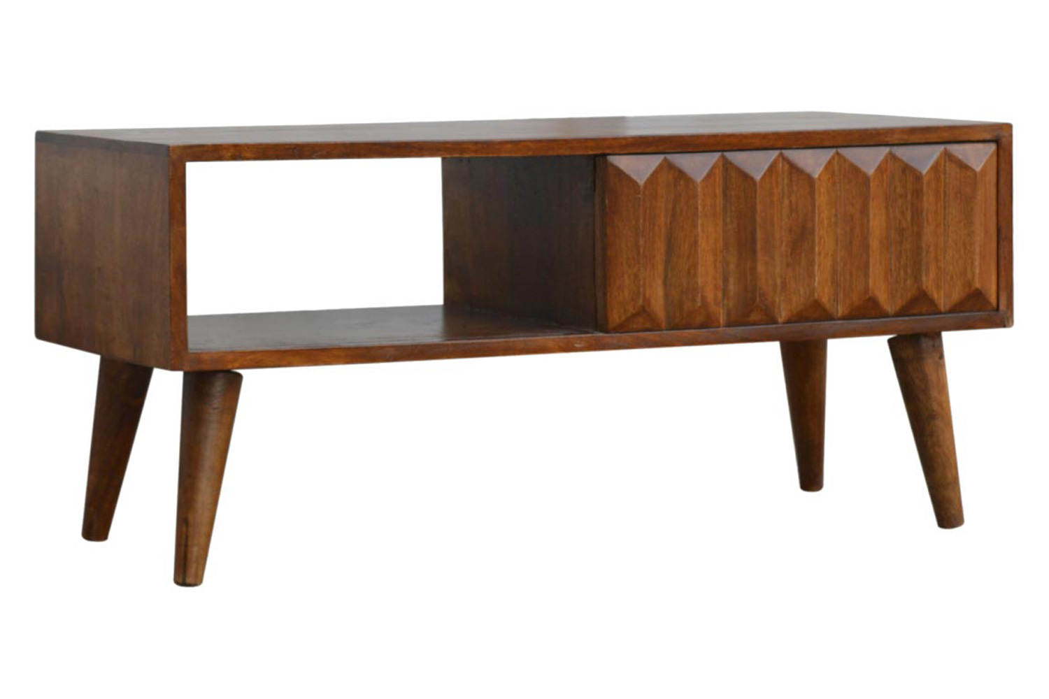 Artisan - Prism Sliding Door Media Unit in Chestnut