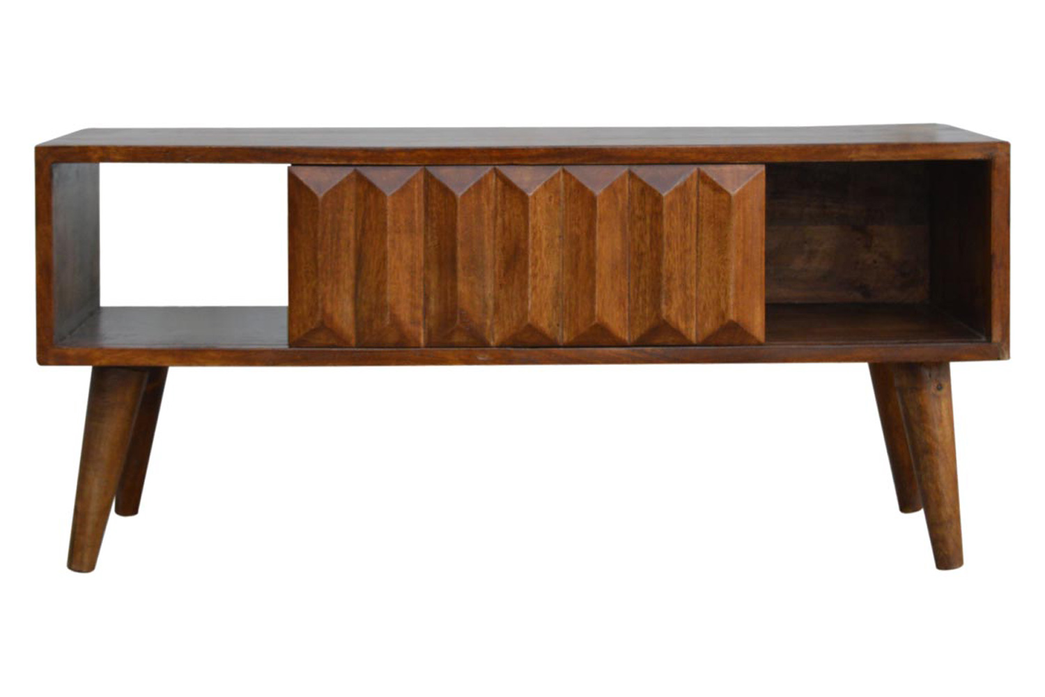 Artisan - Prism Sliding Door Media Unit in Chestnut