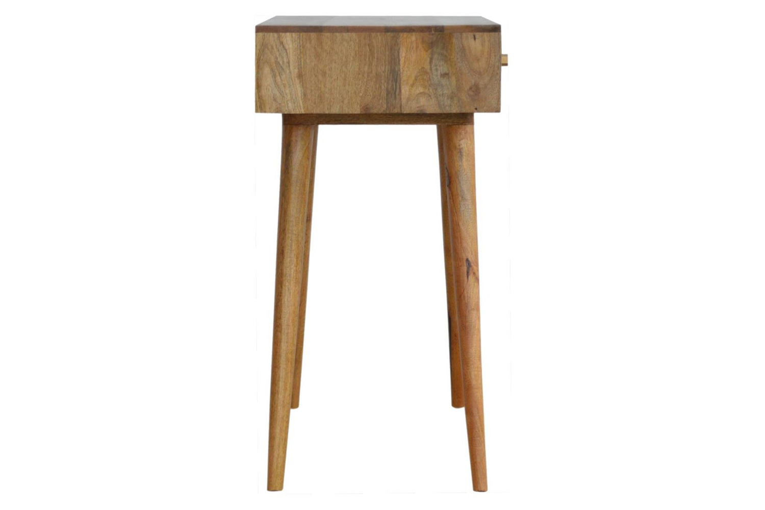 Artisan Diamond Carved Console Table - Oak-ish