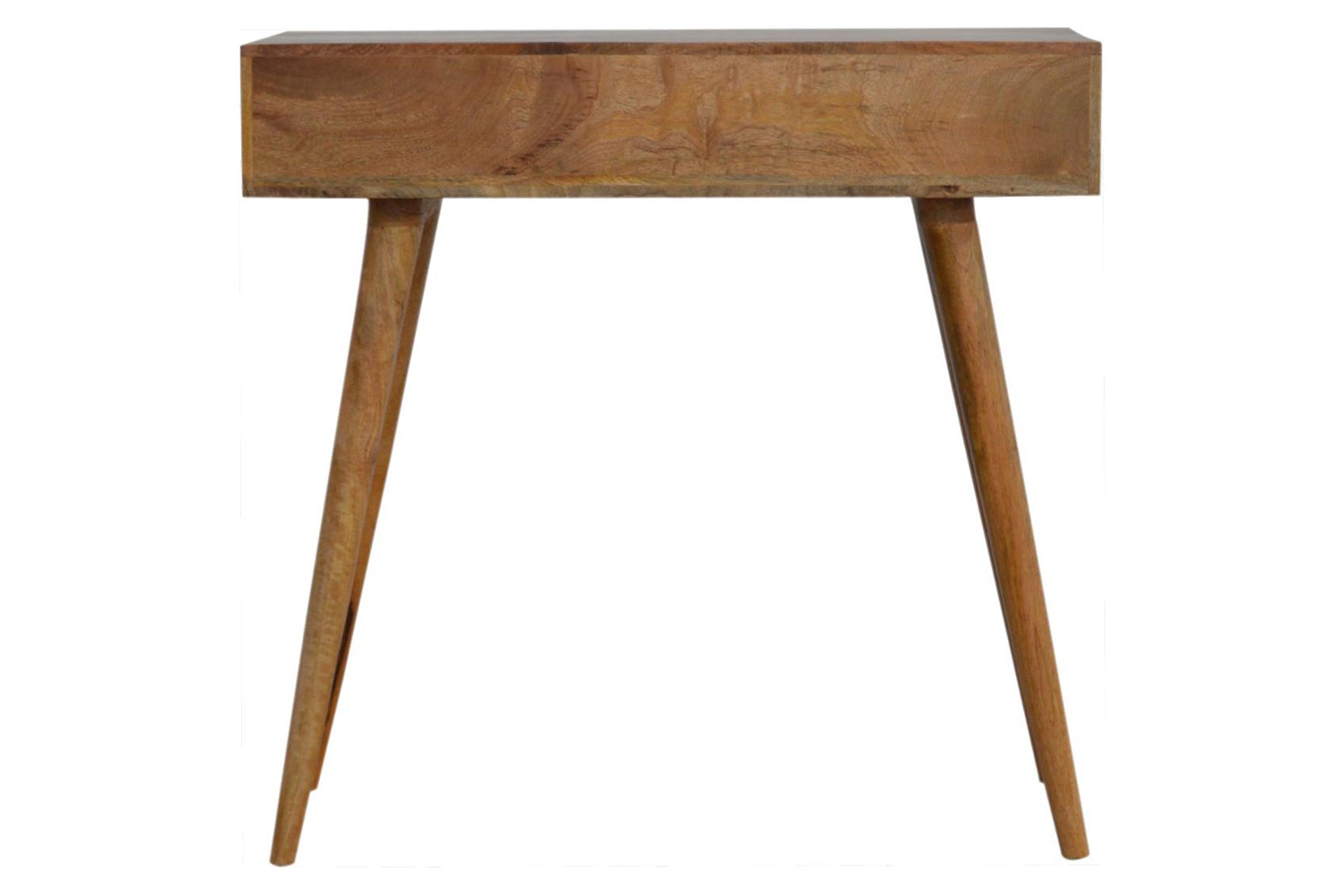 Artisan Diamond Carved Console Table - Oak-ish