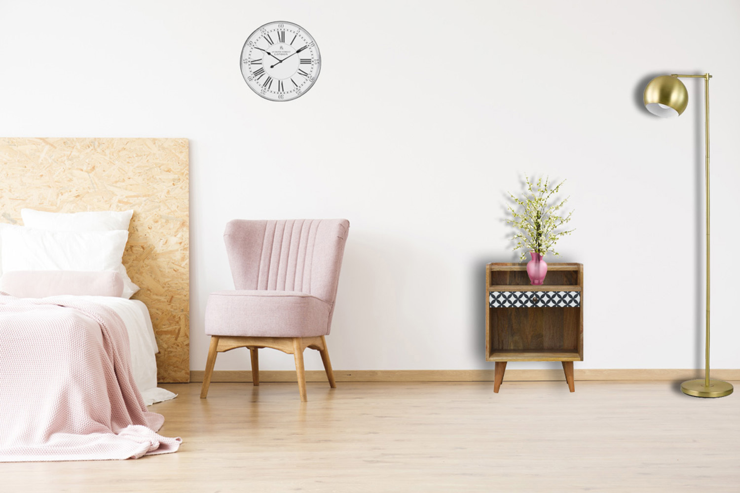 Artisan - District Diamond Patterned Bedside